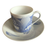 Service à café Hermès Pivoines bleus