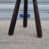 Solid wood tripod stool