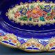 Oblong hollow dish in Longwy earthenware MP Chevallier Renaissance