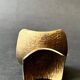 Hammered brass candle holder, brutalist design, 1970s