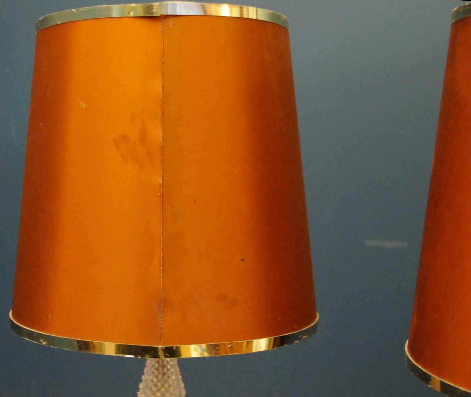 Paire de lampes en verre, modèle baccarat, xxe siècle