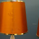 Paire de lampes en verre, modèle baccarat, xxe siècle
