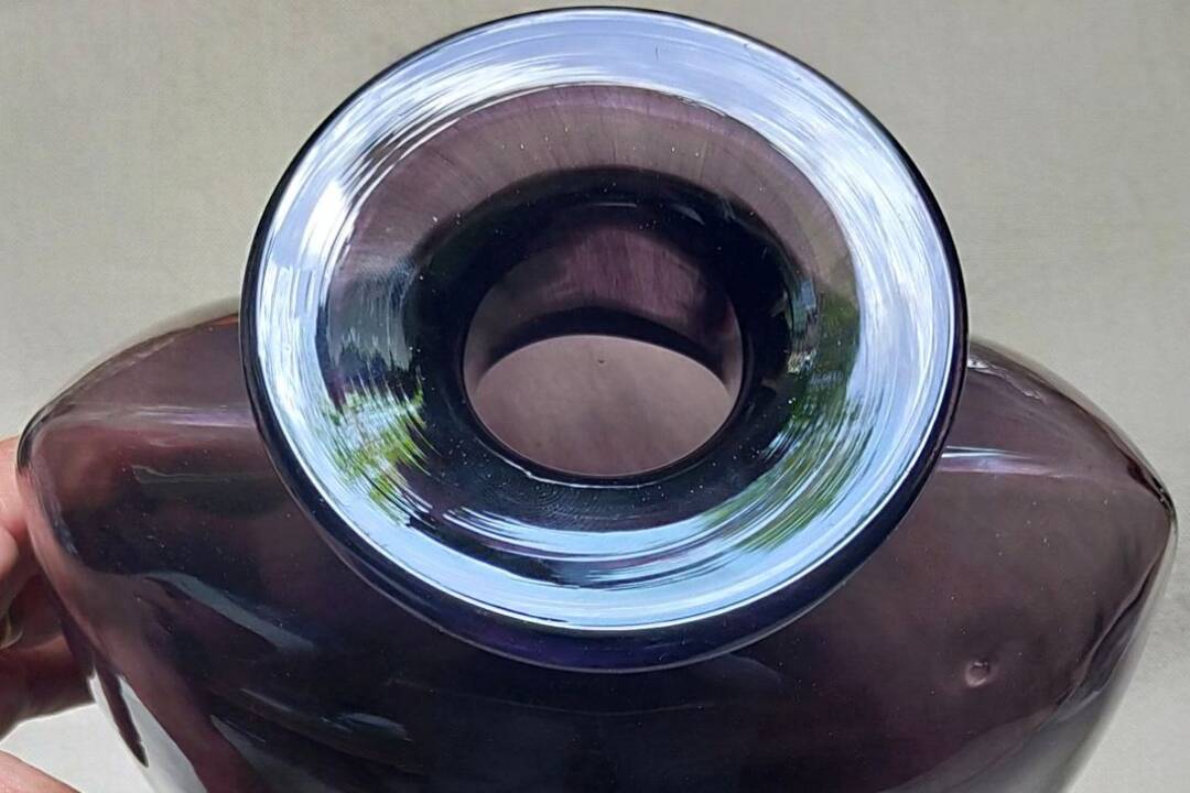 Vintage Amethyst Shoulder Vase design Kjell Engman for Kosta Boda