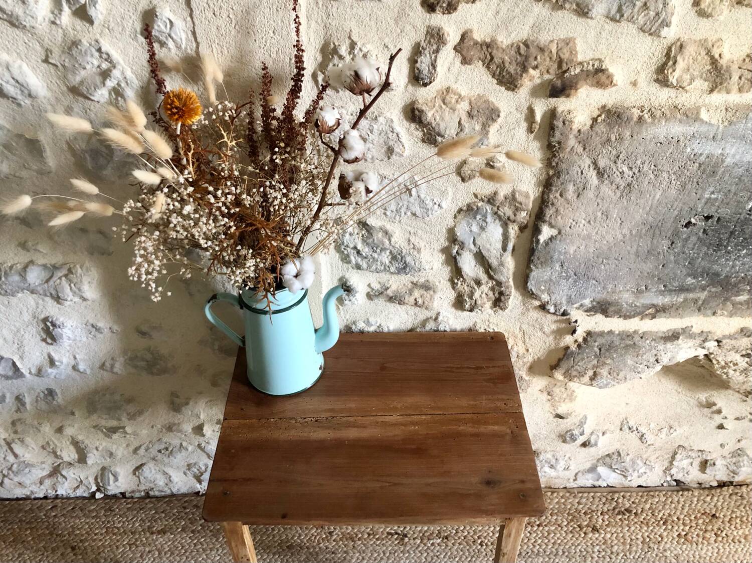 Small renovated wooden table