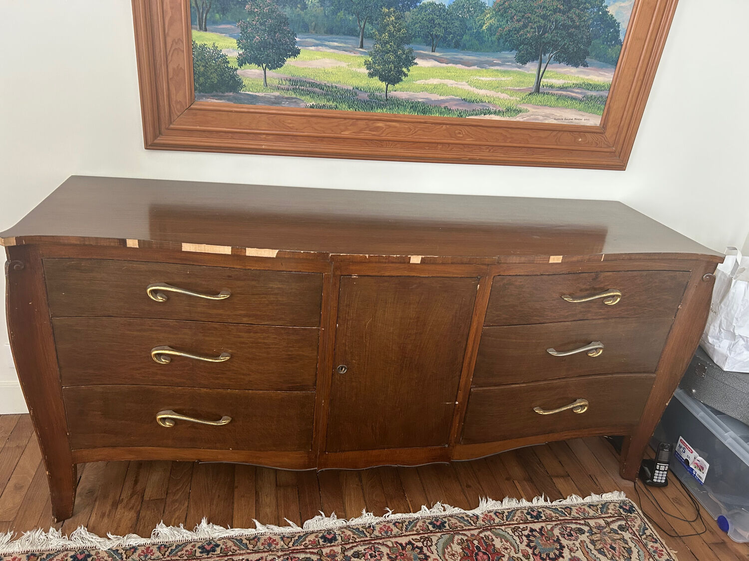 Vintage wooden commode in Louis XV style – Albano Company (New York)