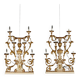 Antique wall sconces in wood and iron, Italy, mid-19th century.