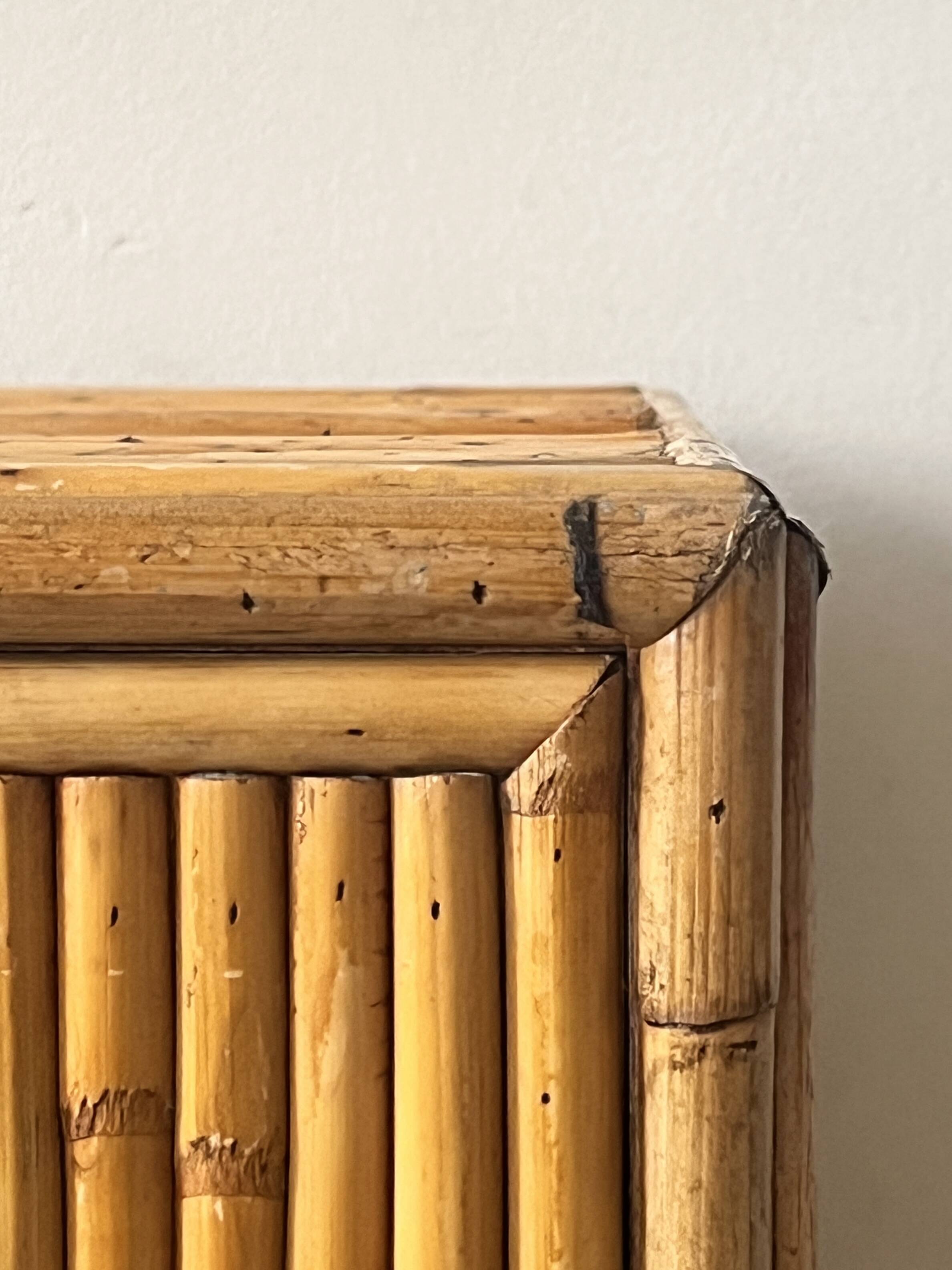 Vintage bamboo sideboard, Italy 1970