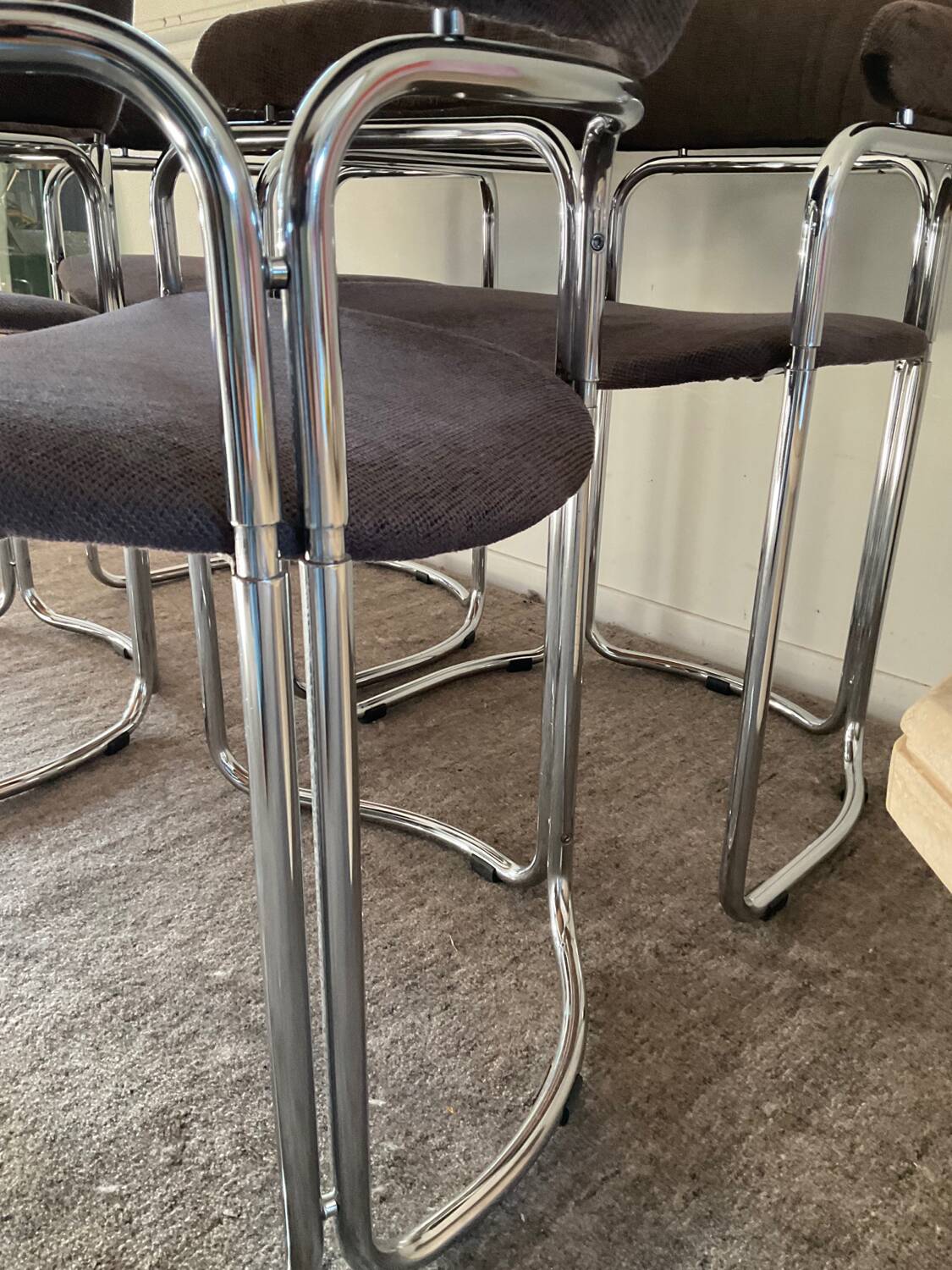 Series of 4 Italian armchairs by Otto Gerdau 1970s