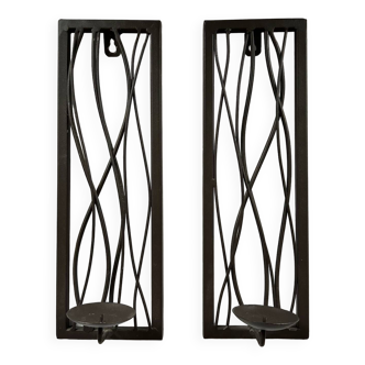 Pair of Brutalist Candlesticks