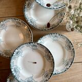 Set of 8 antique ironstone soup plates - Suzanne de Saint Amand model