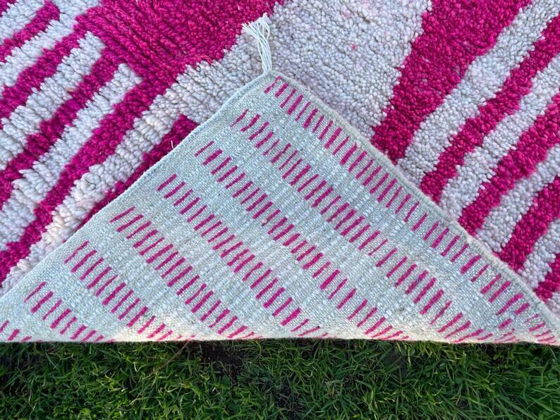 Small handmade wool rug 100cm x 50cm