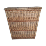 Chest 65cm basket basket rattan wicker period 1960