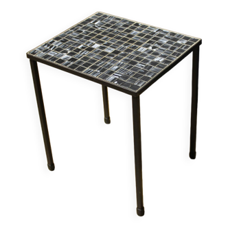 Ceramic and metal side table