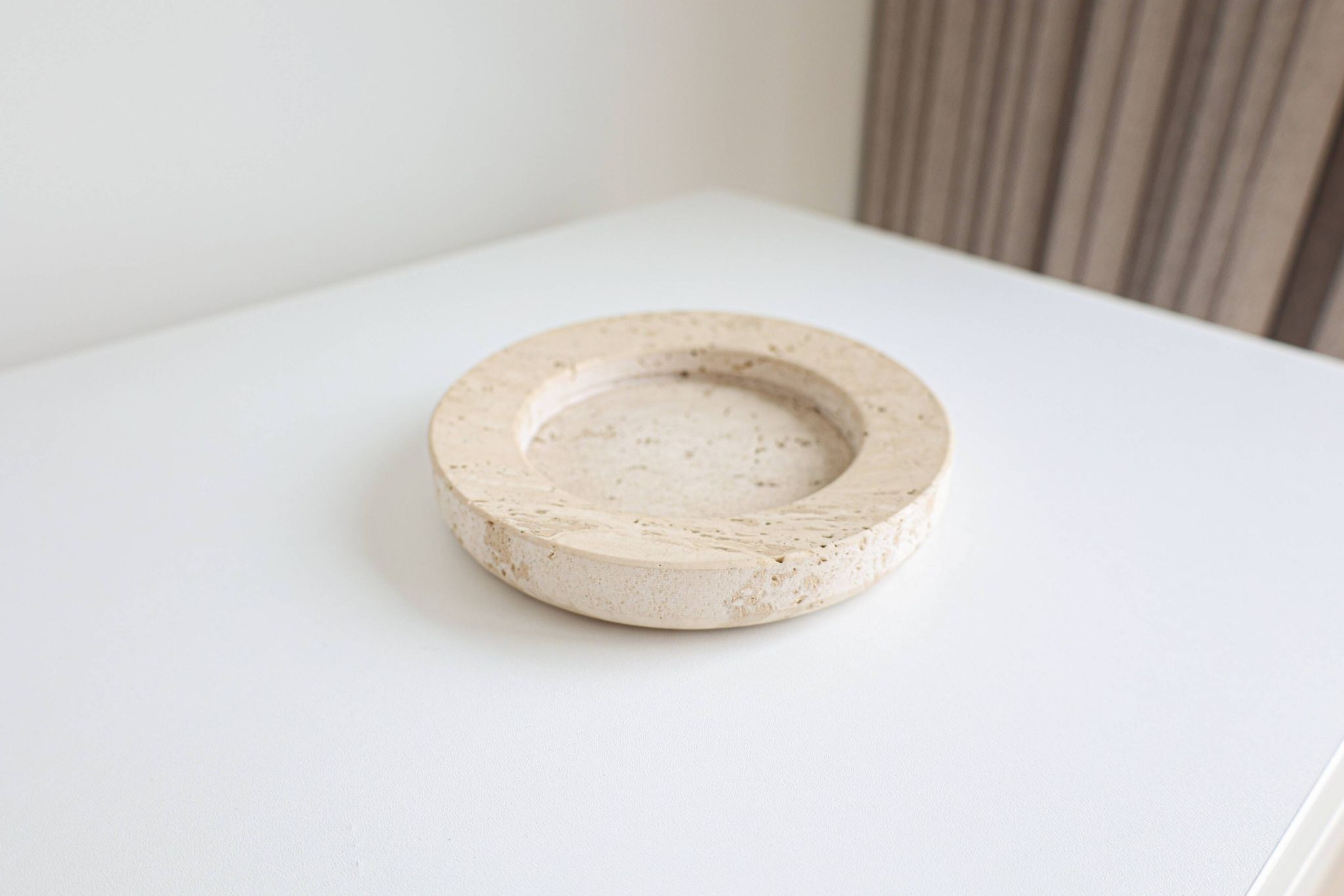 Travertine platter by Up&Up, 1970s.
