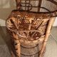 Fauteuil vintage Emmanuelle de Kok maison en osier et bambou 1970