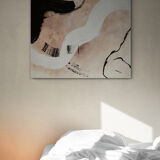 Lean On Me - Modern Abstract Art Canvas, 81x100cm, unique piece