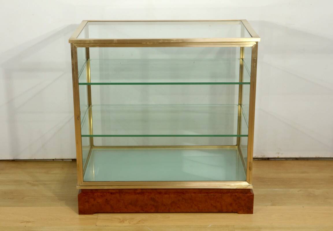 Display Cabinet in Brass and Elm – 1950