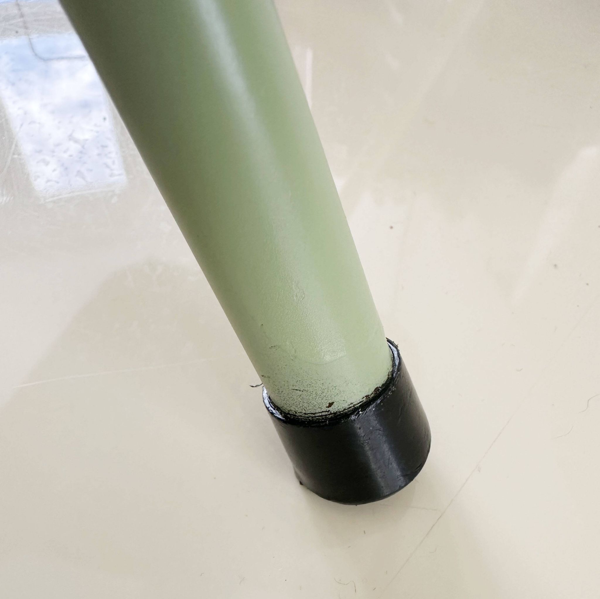 Vintage Beilrode (Germany) kindergarten chair | Almond green metal