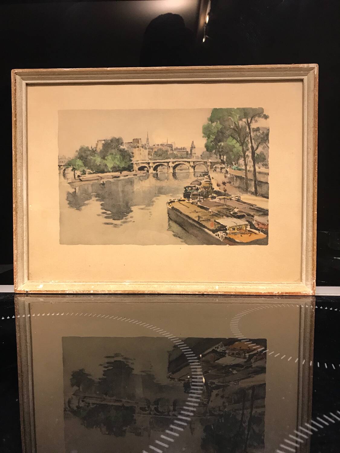 Aquarelle début 20ème siècle le Pont Neuf signée « Henry »