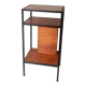 Table d’appoint moderniste métal et bois années 50-60