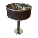 Table lamp chrome and leather 1970