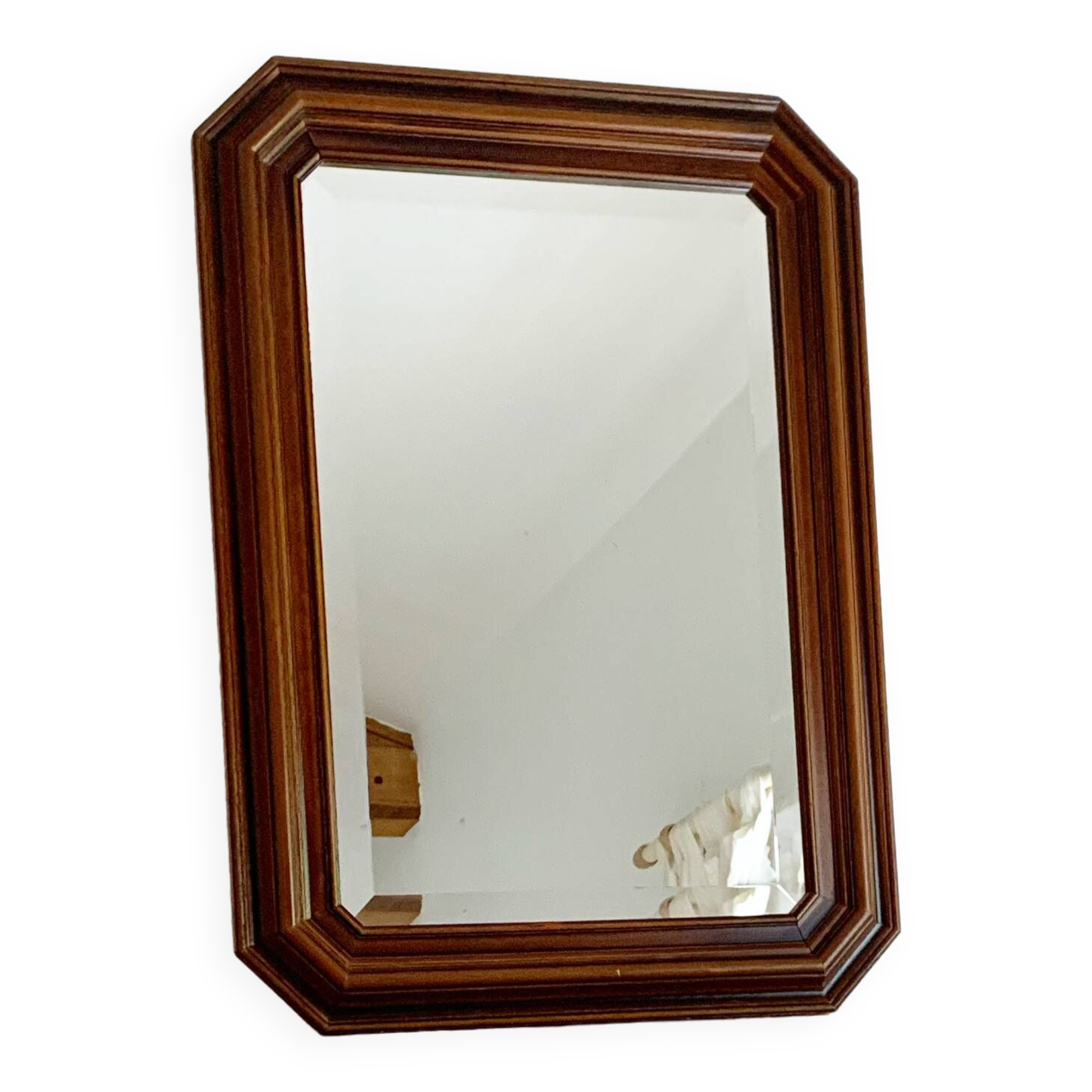 Miroir octogonal en bois