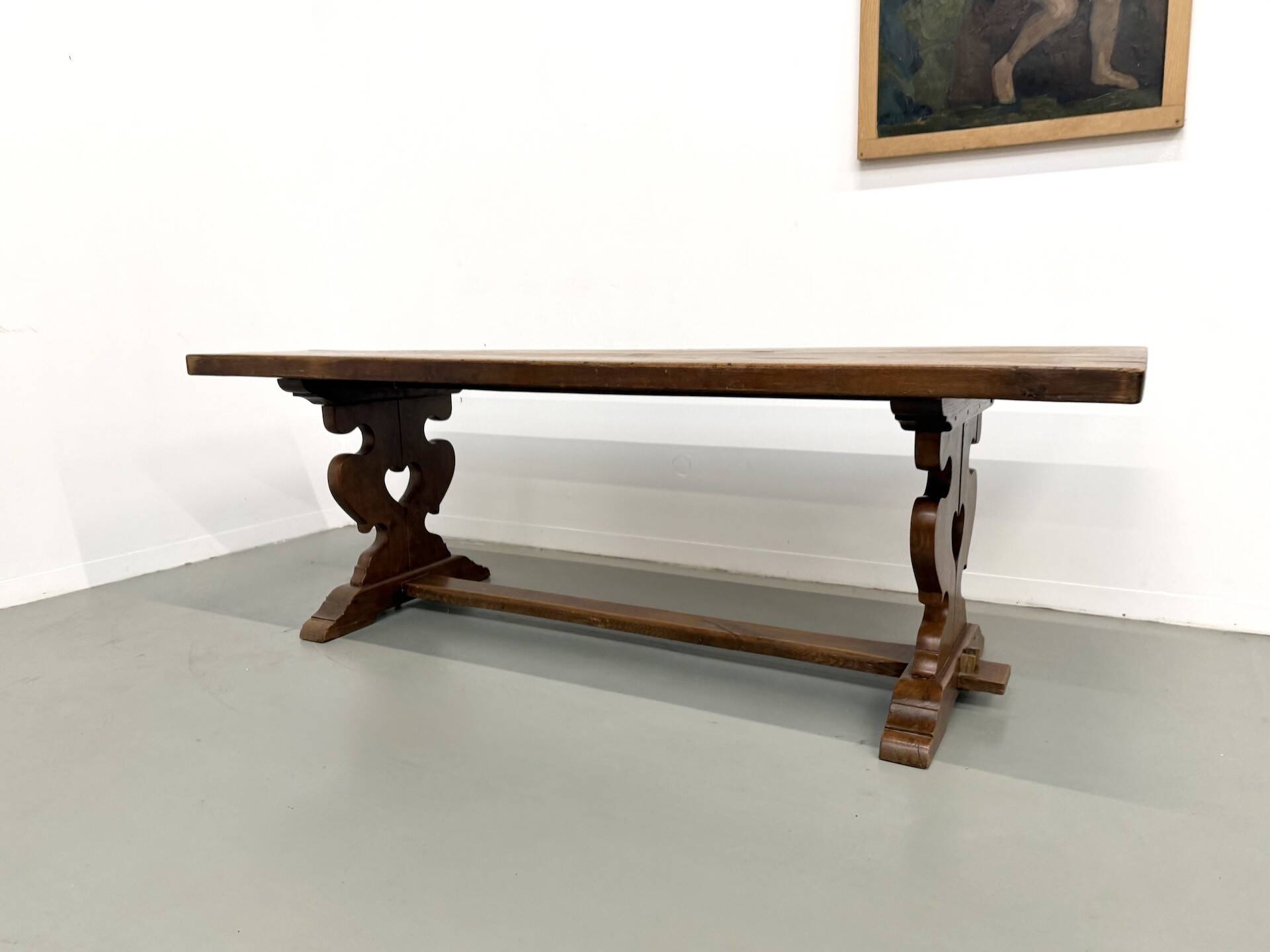 Table de monastère en chêne, circa 1900