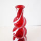 Carafe italienne verre soufflé rouge empoli