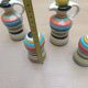 Vinegar and oil set, salt shaker and pepper shaker.