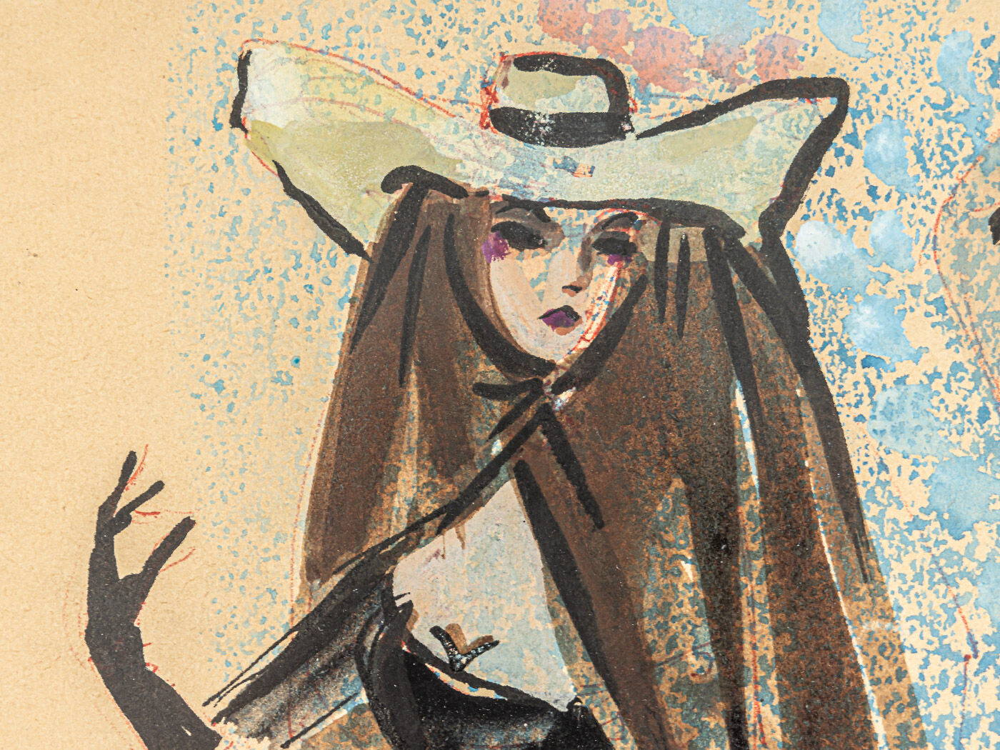 Figurine Staatsoper München, Gouache on Paper, 48 x 60 cm