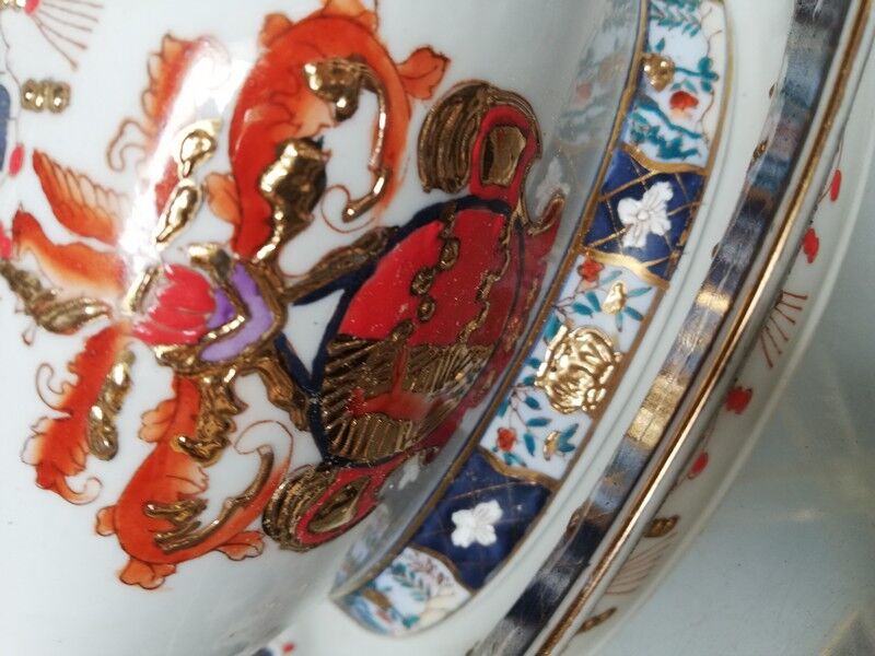 China East India Company + mark - soupiere + 19th dish