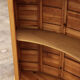 Brutalist mid-century wooden bar with 3 bar chairs, 1970s