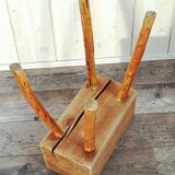 Raw wood stool