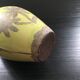 Large green vase with floral decoration