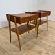 Pair of teak bedside tables by AB Carlström, 1960