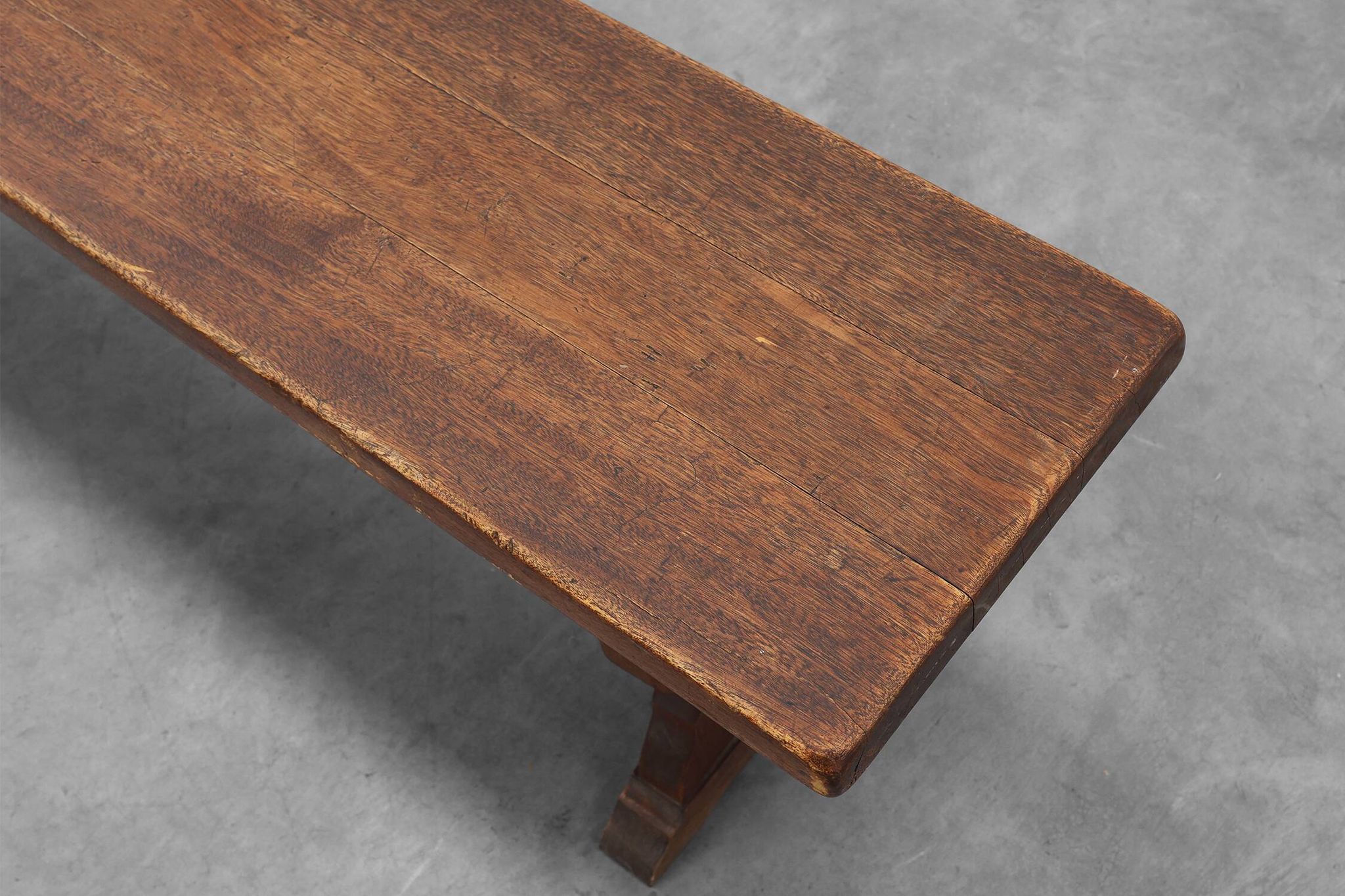 Rustic oak bench with nice patina, France ca. 1900