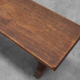 Rustic oak bench with nice patina, France ca. 1900