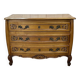Louis XV style chest of drawers from the 1950s in cherry wood and elm burl