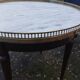 Bouillotte coffee table with antique marble top, Louis XVI style