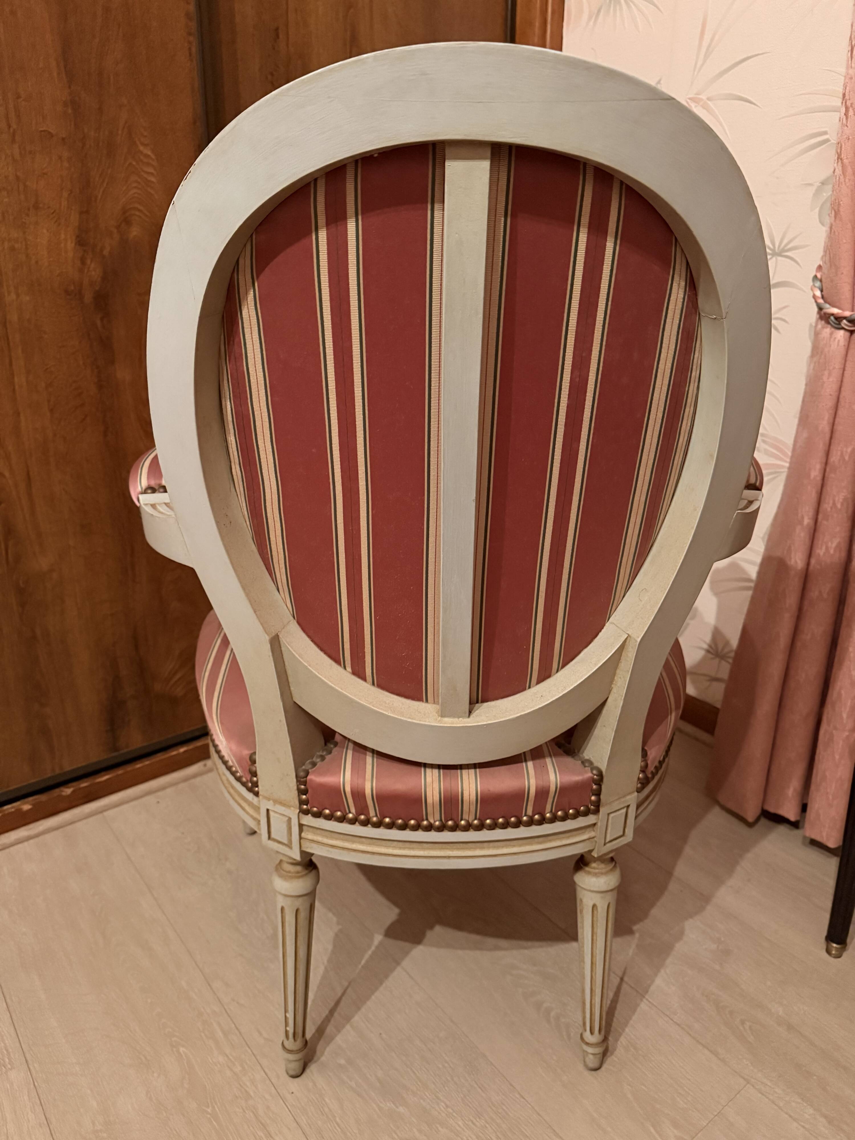 Louis XVI style cabriolet armchair