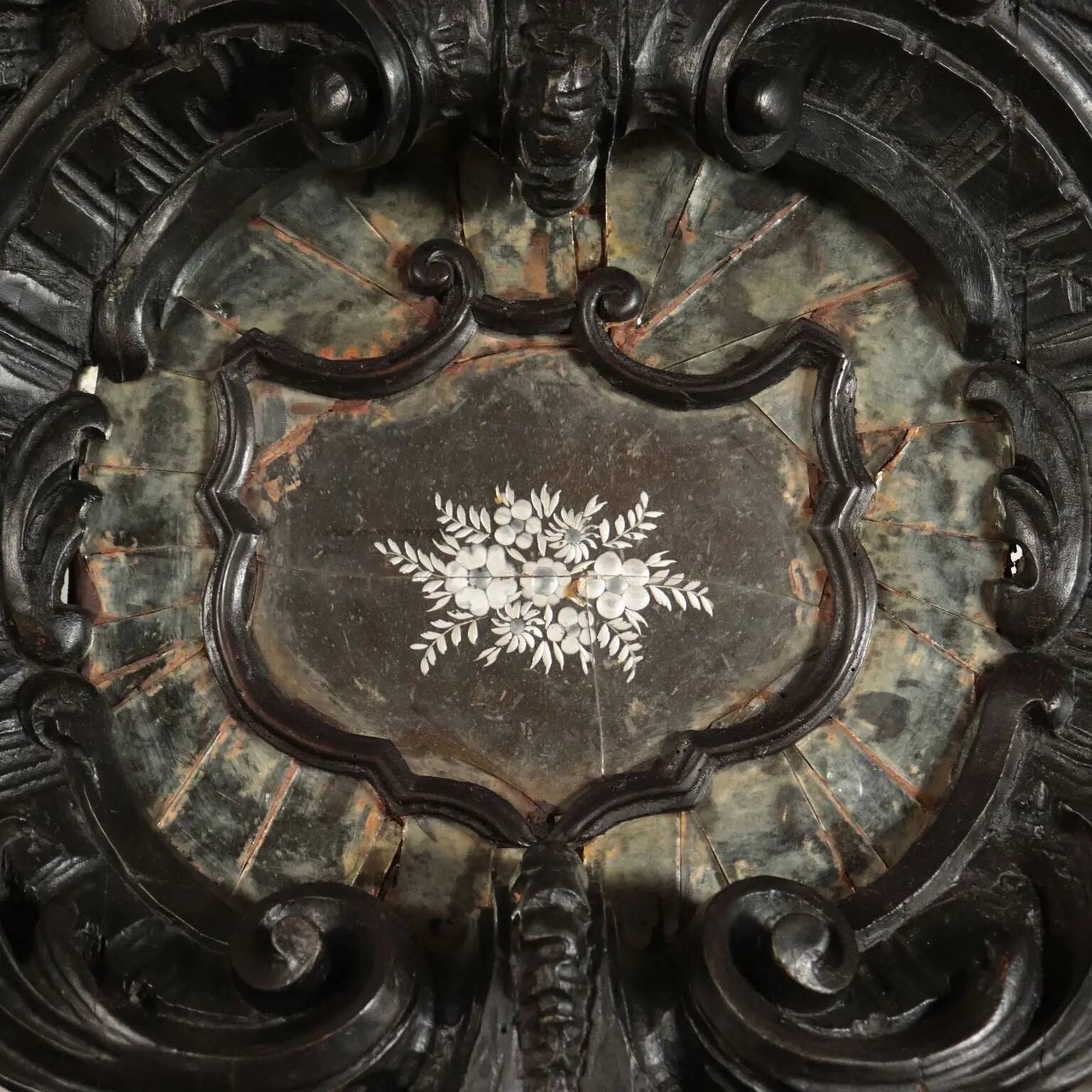 Antique trumeau with walnut mirrors, Italy 20th century