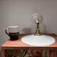 Vintage white opaline wall light