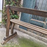 Banc ancien en bois, France XIXè s.