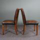 Set of 5 sheepskin dining chairs