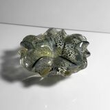 Silver leaf particles ash tray by Barovier Toso Murano