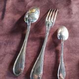 Silvered metal cutlery