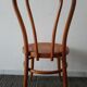 Suite de 5 chaises bistrot caramel cannées années 70
