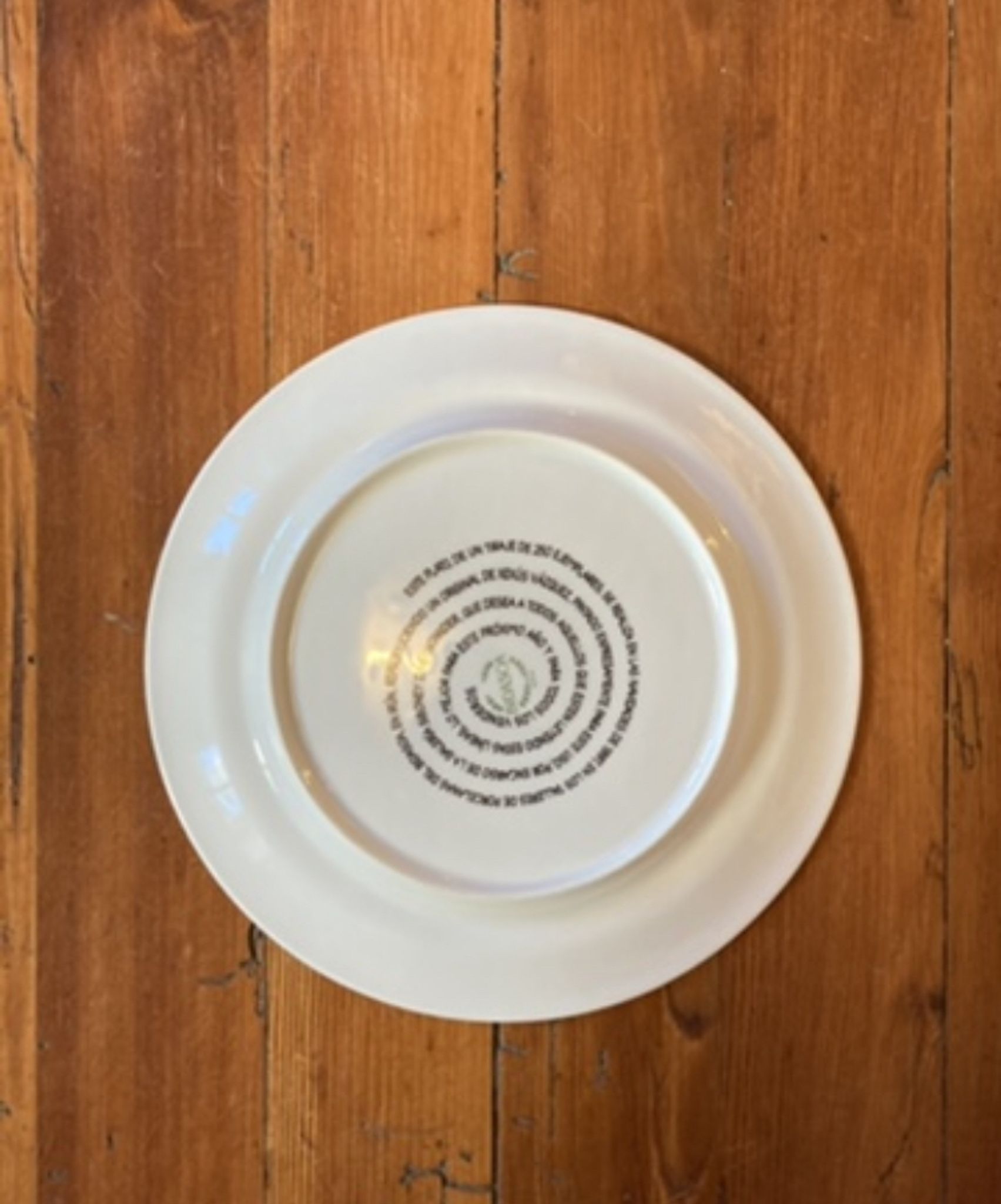 A plate designed by Xesús Vazquez