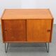 Danish mid-century teak cabinet with sliding doors, refurbished, 1960s
