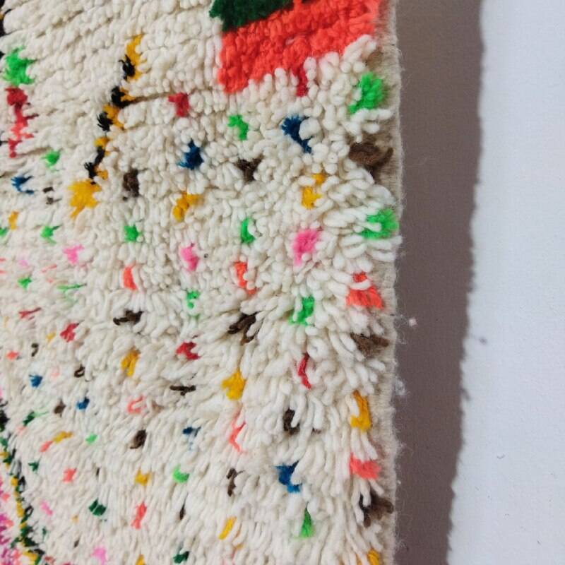 Handmade wool Berber rug 295x190 cm